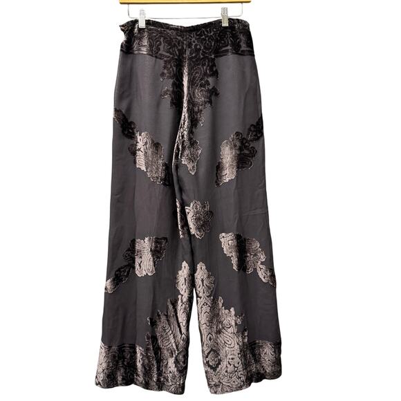 Laetitia Hecht INEPTIE Paris Pants Womens FR 40 US 28x29 Black Silk Velvet - Picture 4 of 10